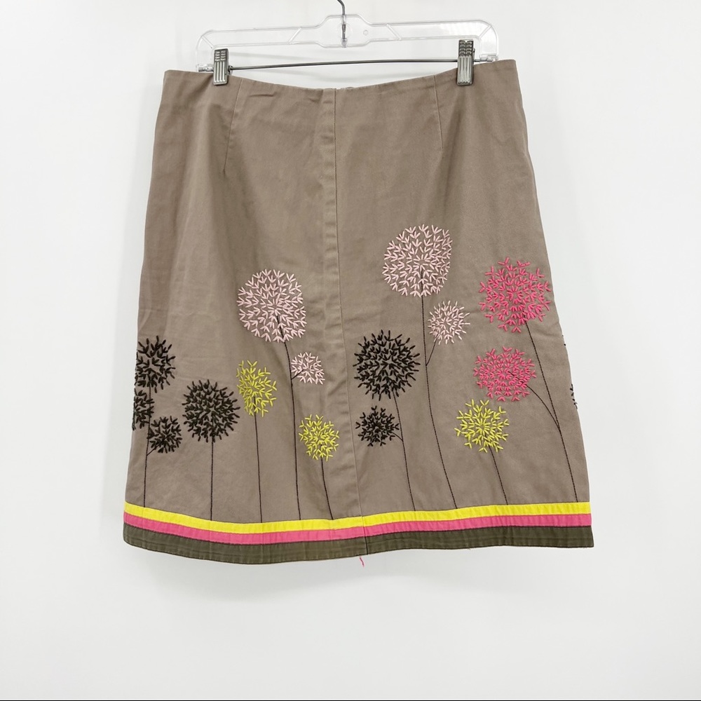 Boden Embroidered A Line Skirt 10R